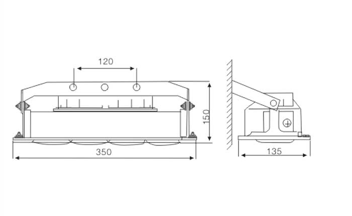 NFE9121应急顶灯安装示意图